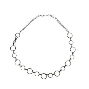 Vintage 80s 90s Y2K Groovy Sliver Trendy Retro Adjustable Chain Belt